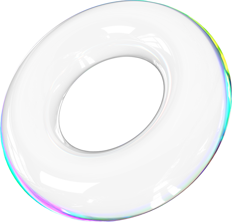 3D Glass dispersion abstract shapes