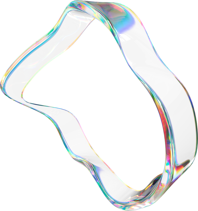 3D Glass dispersion abstract shapes