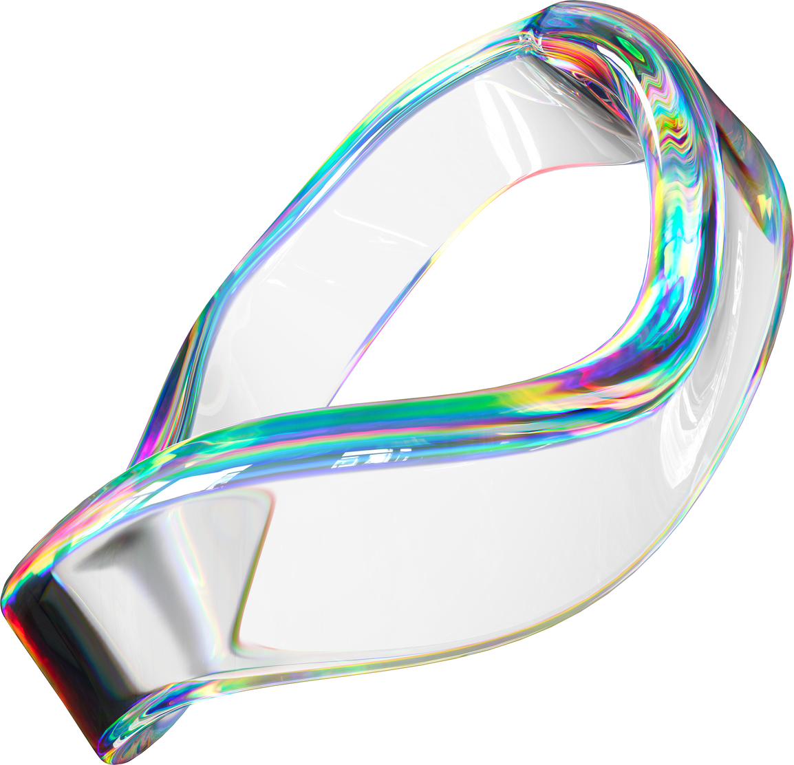 3D Glass dispersion abstract shapes